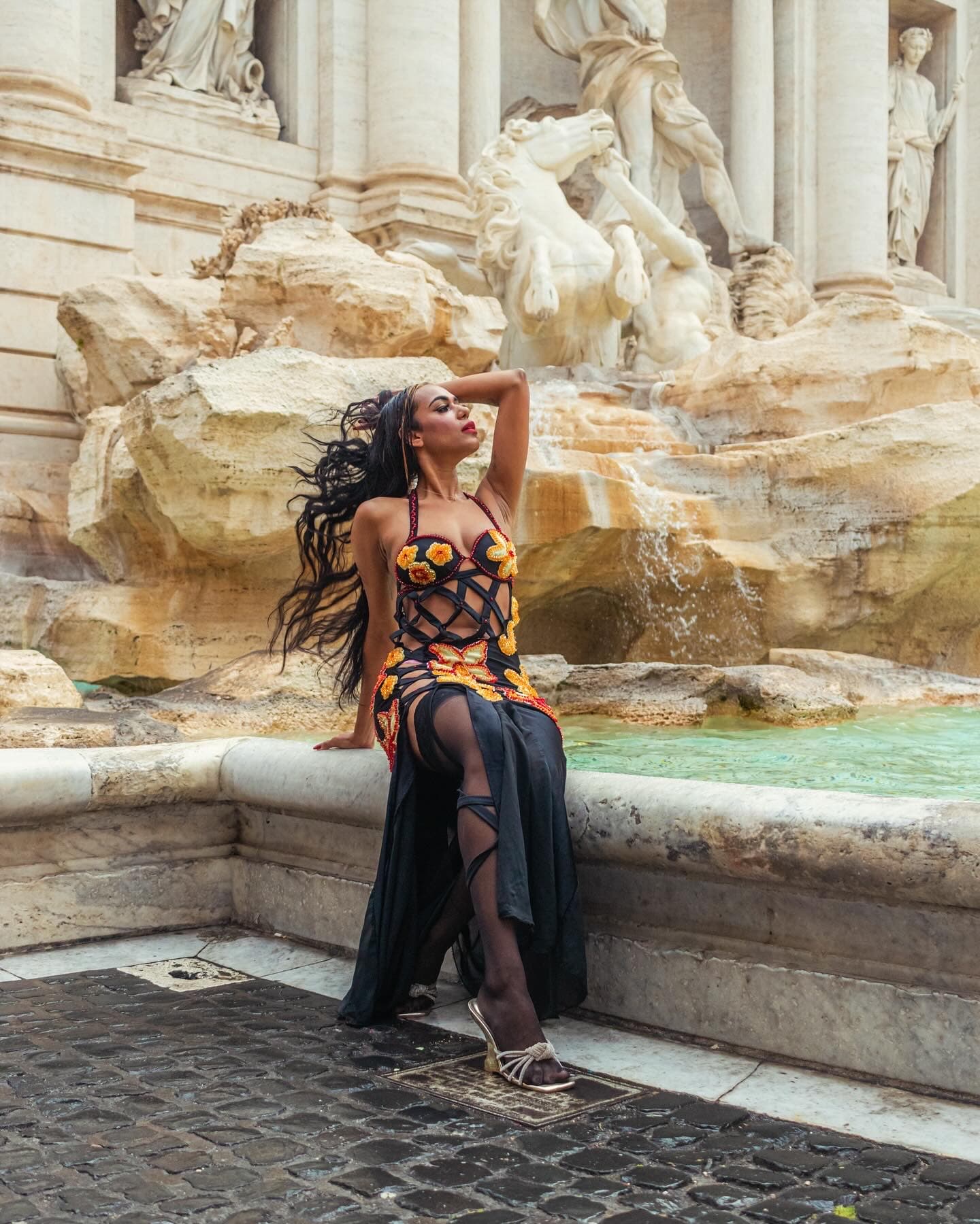 Portrait frame used as transition in visuals flow — Describe gesture/light direction; keep mood wording concise.