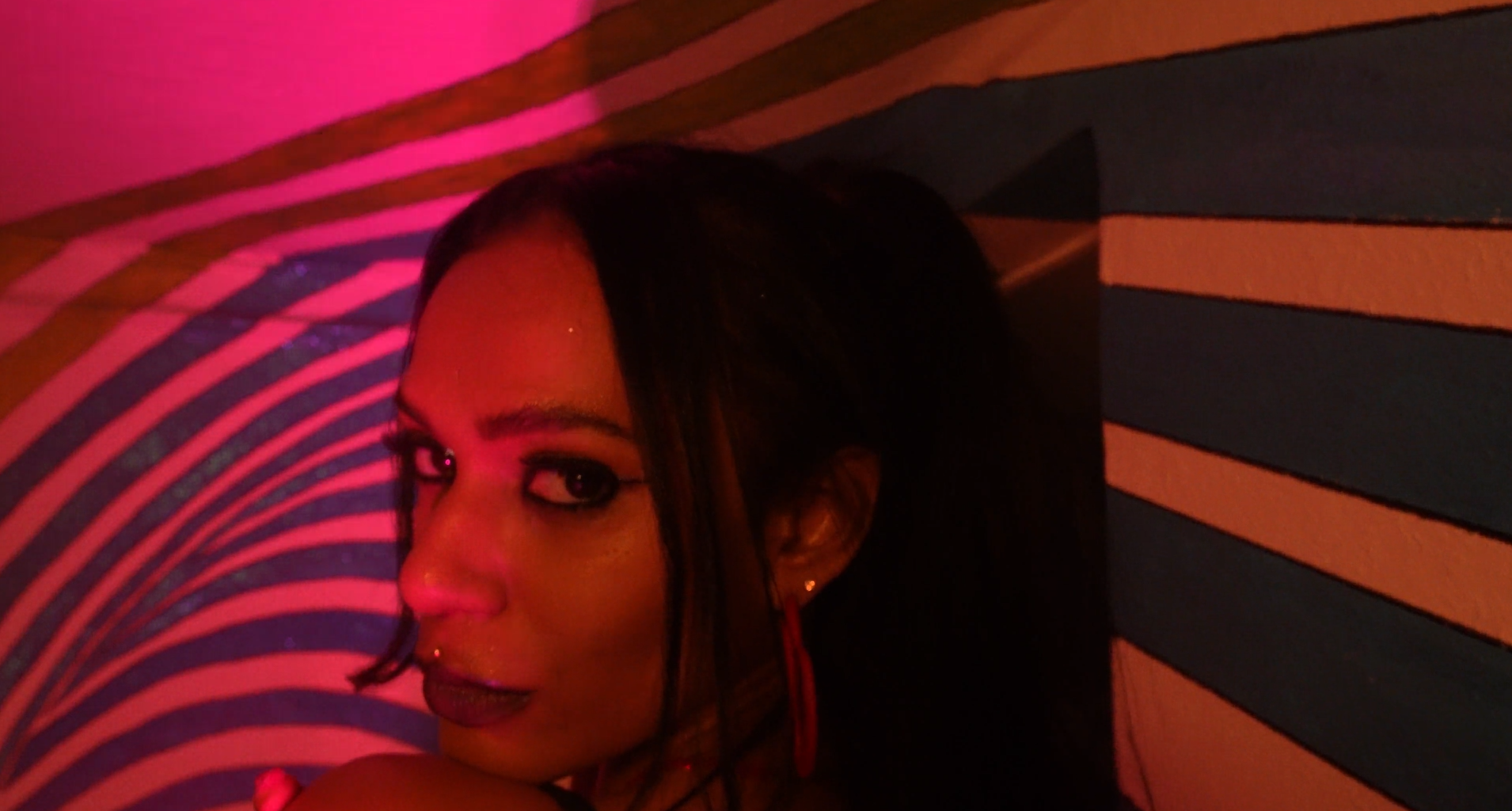 Current Chapter — neon magenta portrait by Dáma Venus